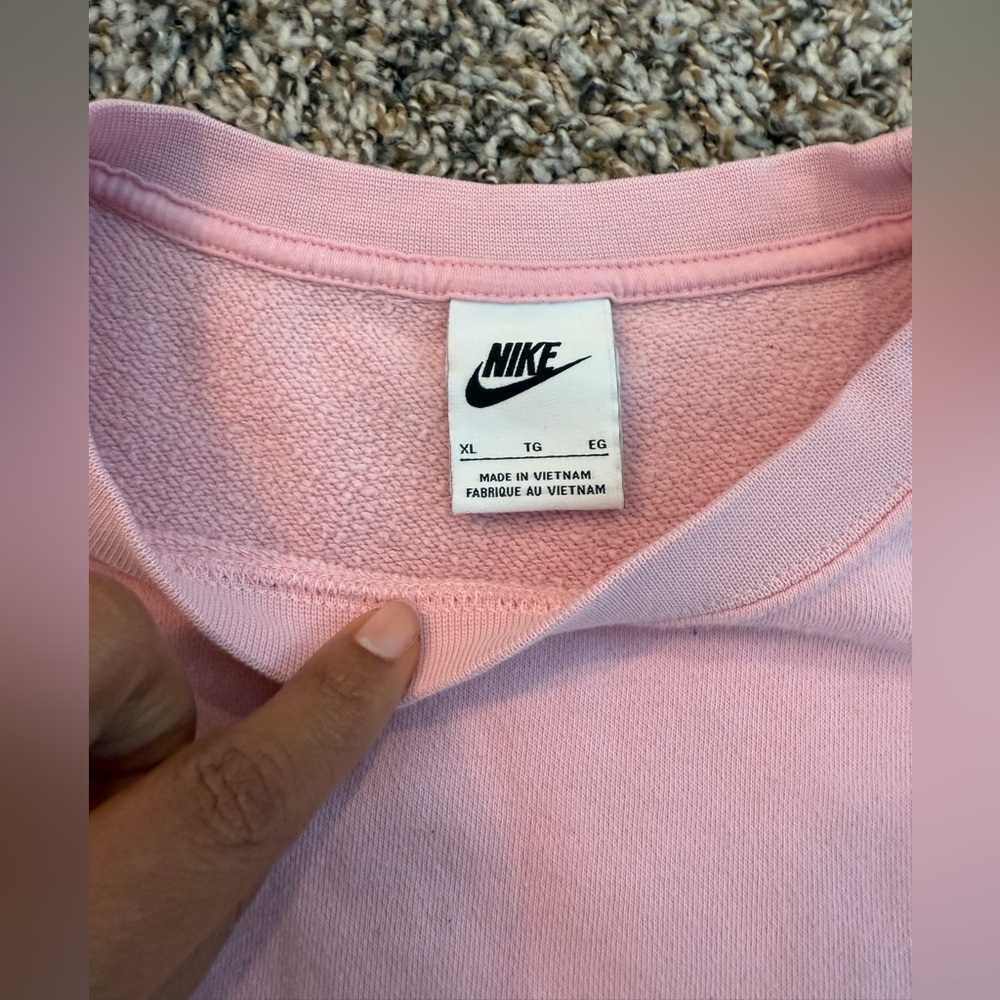 Nike Pink Women's Sweatshirt and Jogger Set - Picture 8 of 11